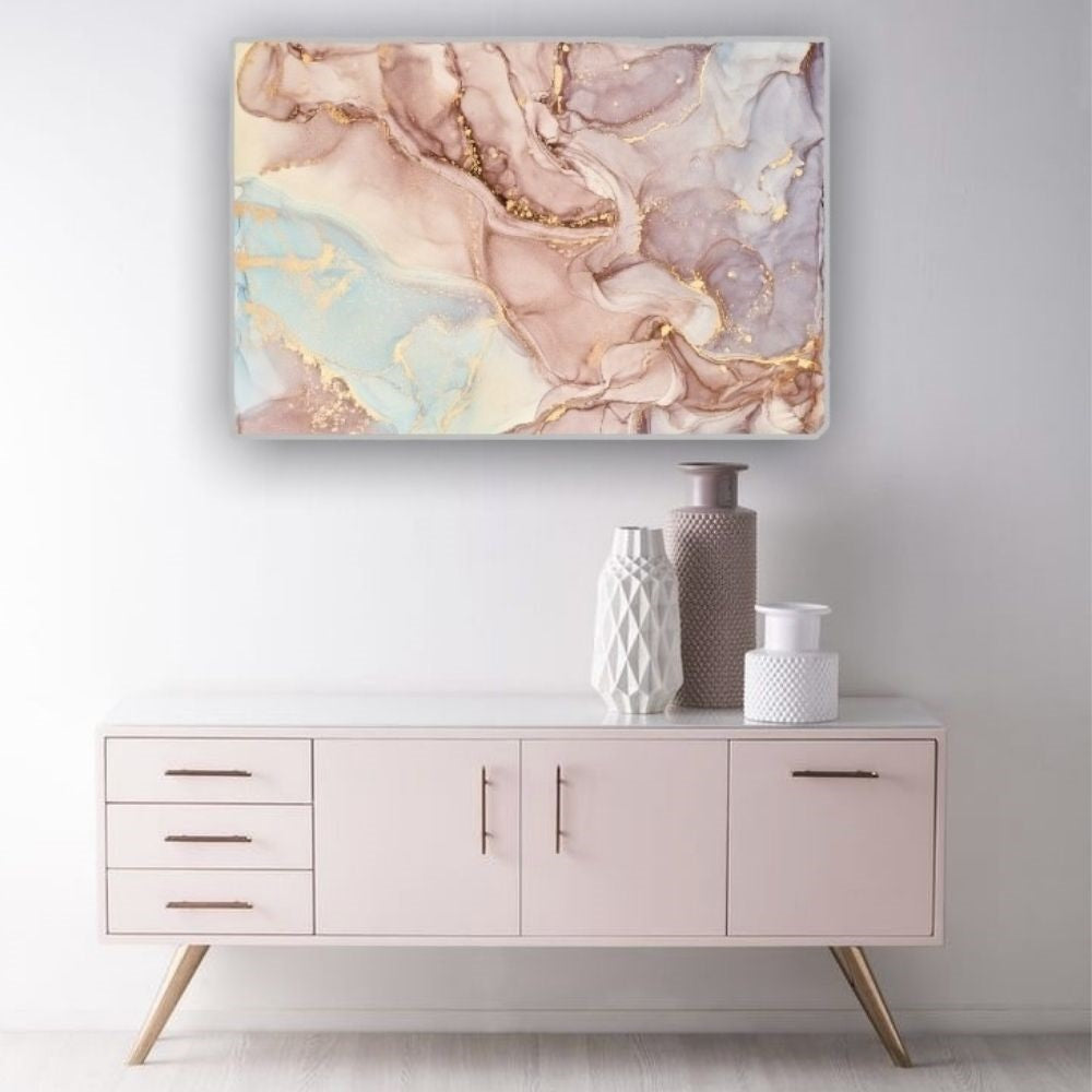 Cuadro en MDF tipo Marmol Pink 50x70x5