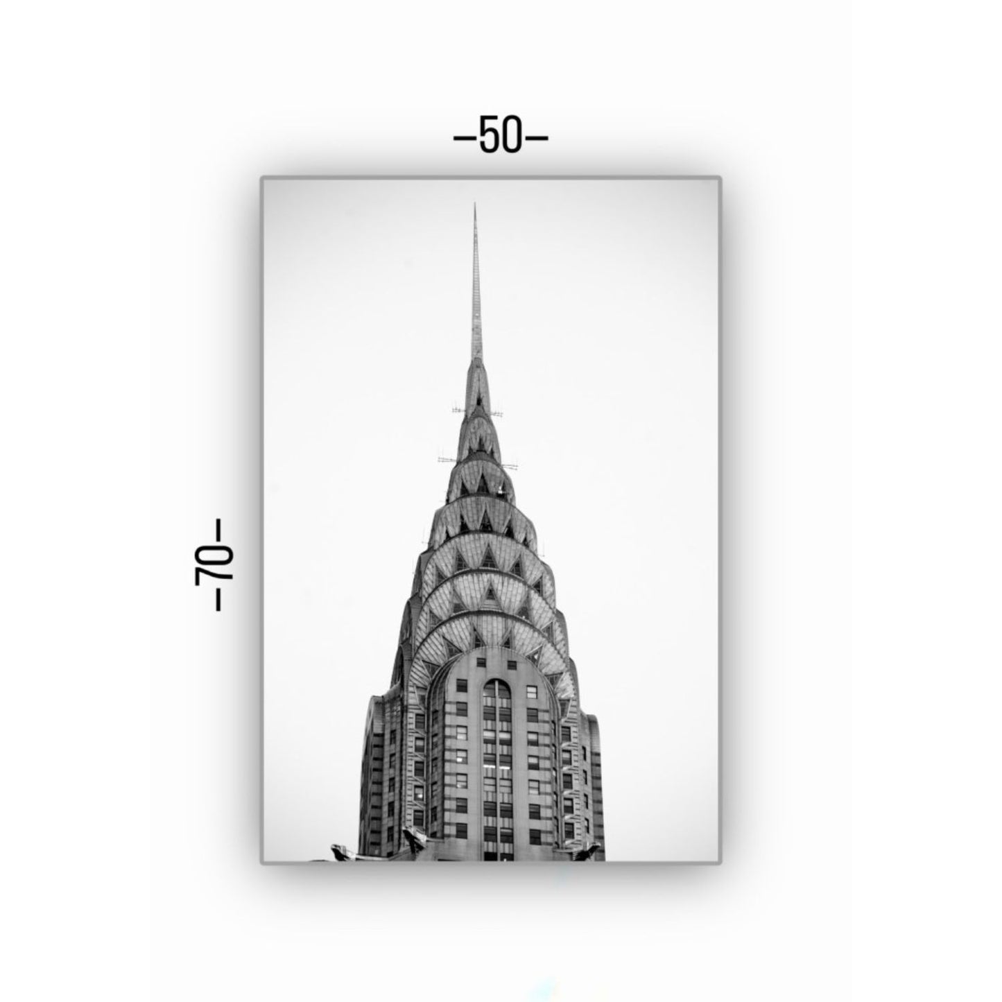 Cuadro en MDF tipo Marmol Empire State 70x50x5