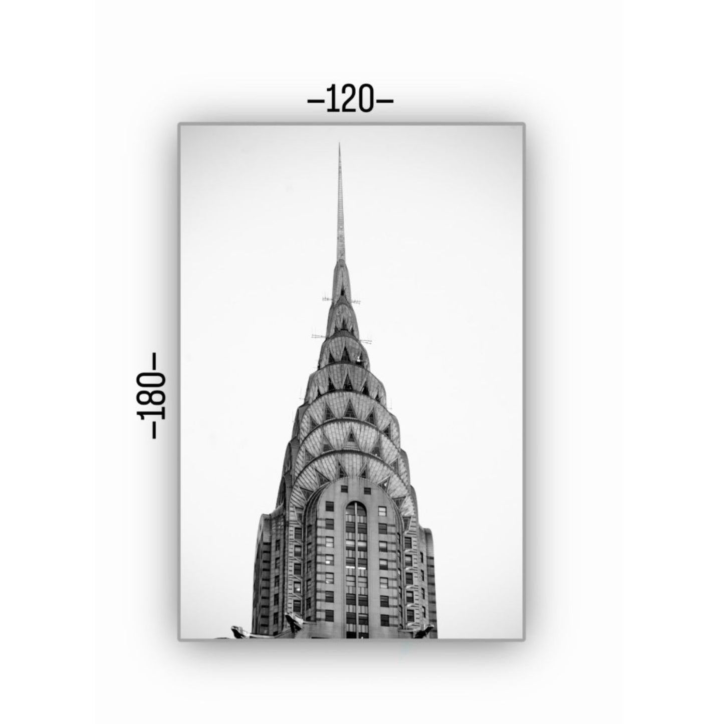 Cuadro en MDF tipo Marmol Empire State 180x120x5