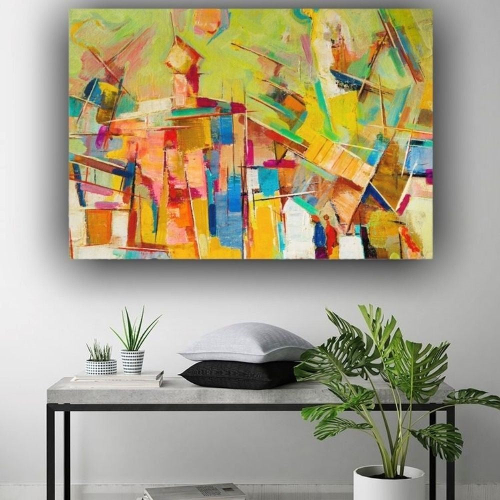 Cuadro en MDF tipo Marmol Abstract Green 50x70x5