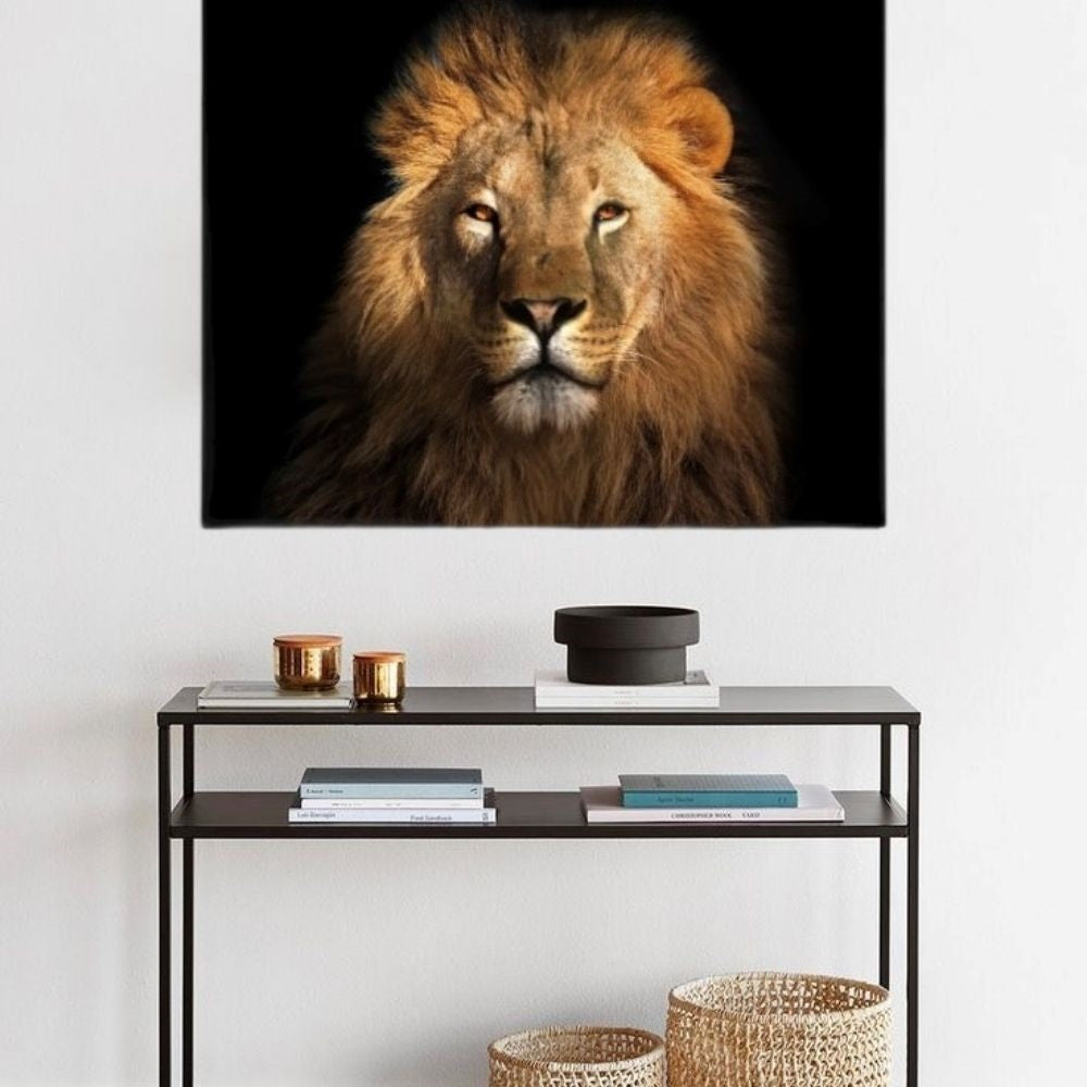 Cuadro en MDF tipo Marmol Cara Leon Rafe 90x120x5