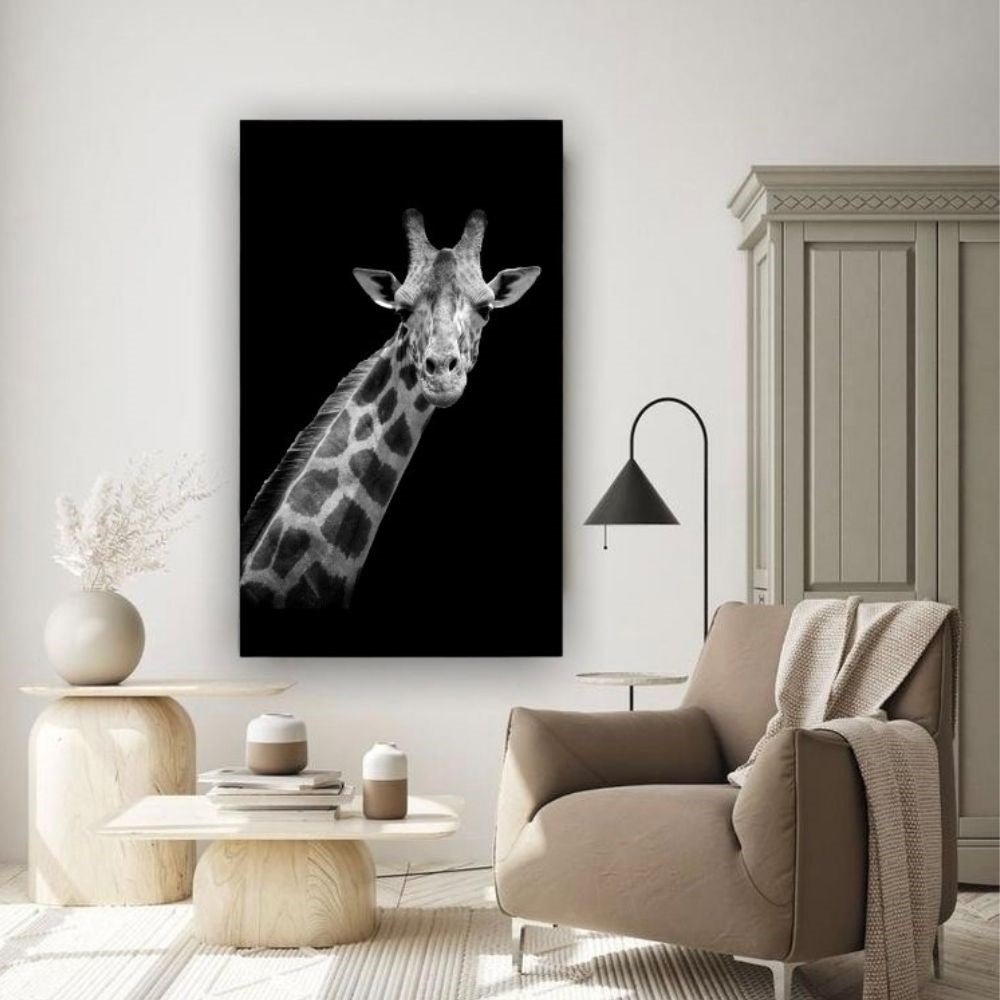 Cuadro en MDF tipo Marmol Jirafa Black 70x50x5