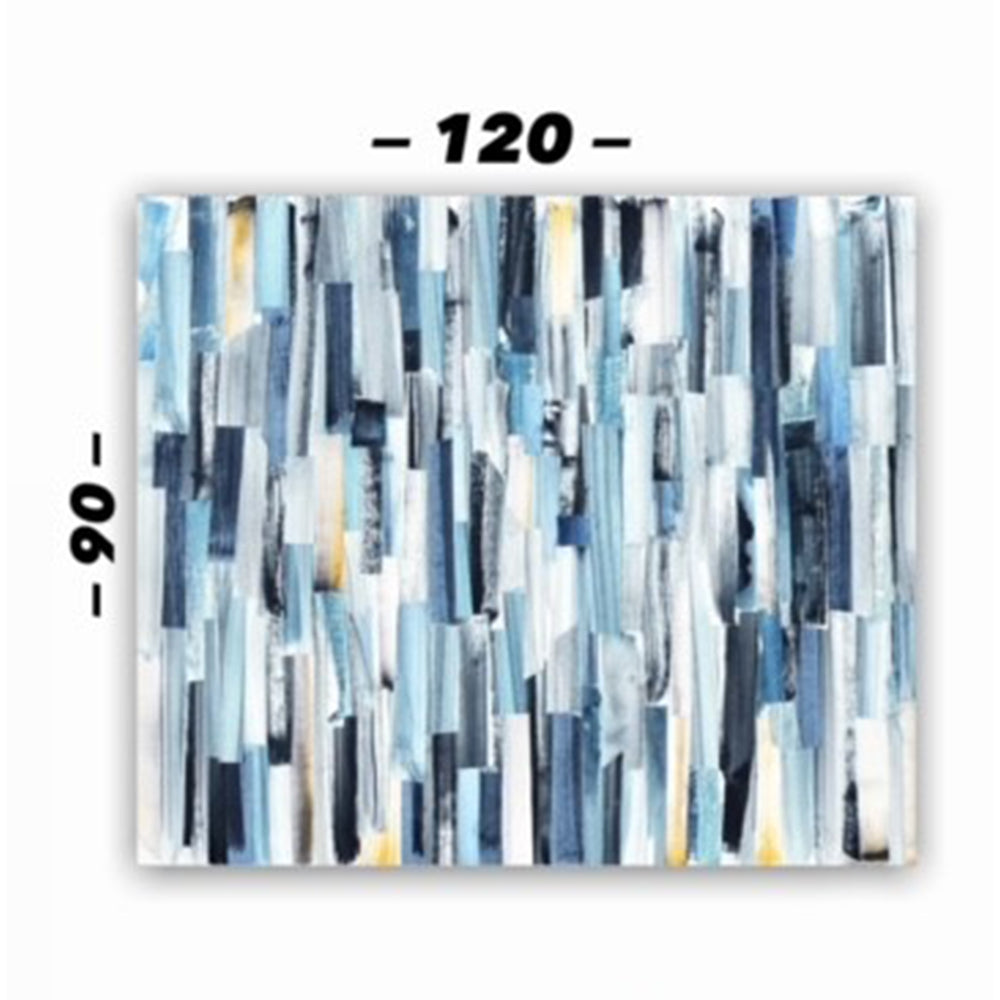 Cuadro en MDF tipo Marmol Blue Paint-In 90x120x5