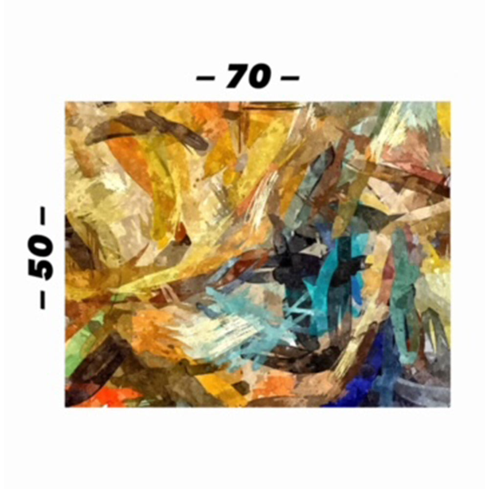 Cuadro en MDF tipo Marmol Gold Paint-In 50x70x5