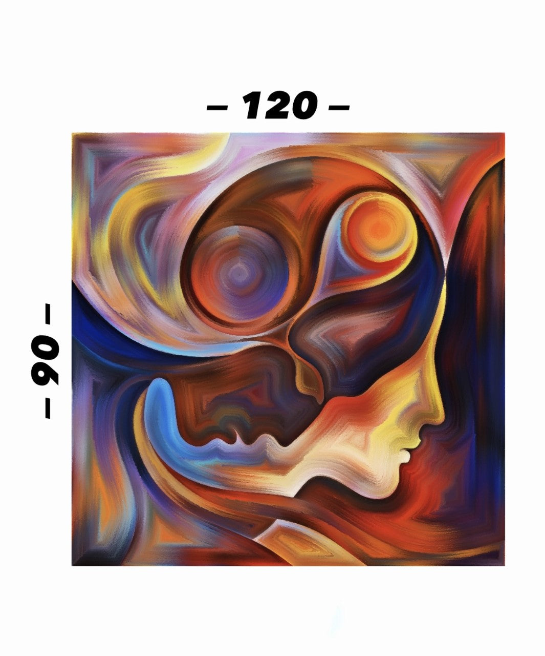 Cuadro en MDF tipo Marmol Face Paint-In 90x120x5