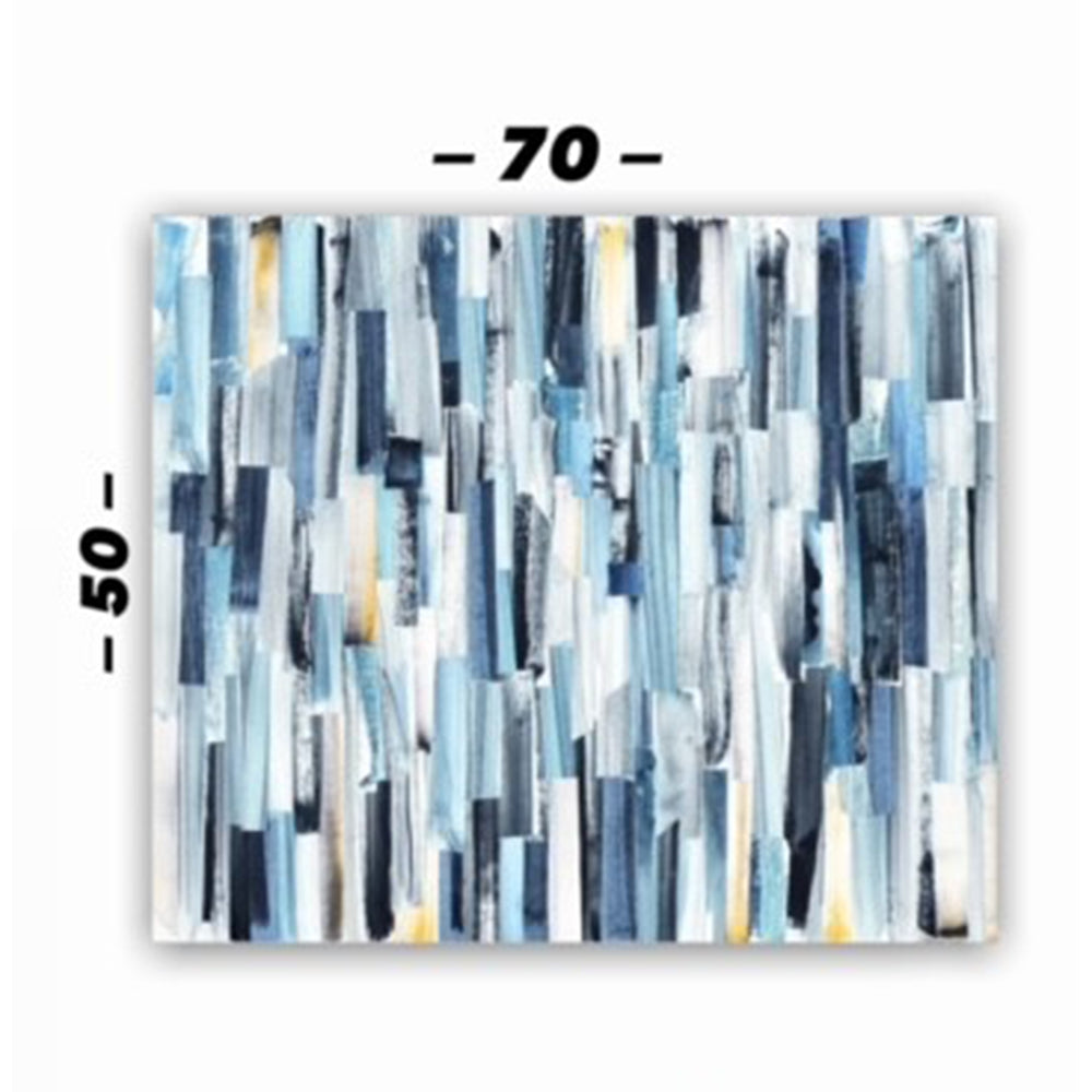 Cuadro en MDF tipo Marmol Blue Paint-In 50x70x5