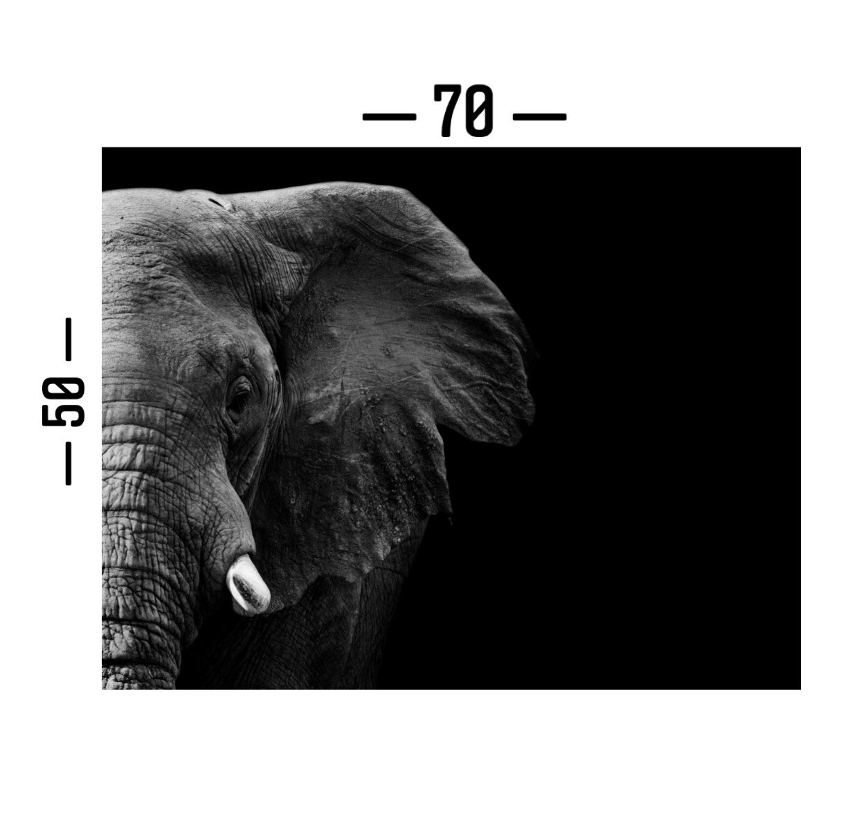 Cuadro en MDF tipo Marmol Cara De Elefante 50x70x5