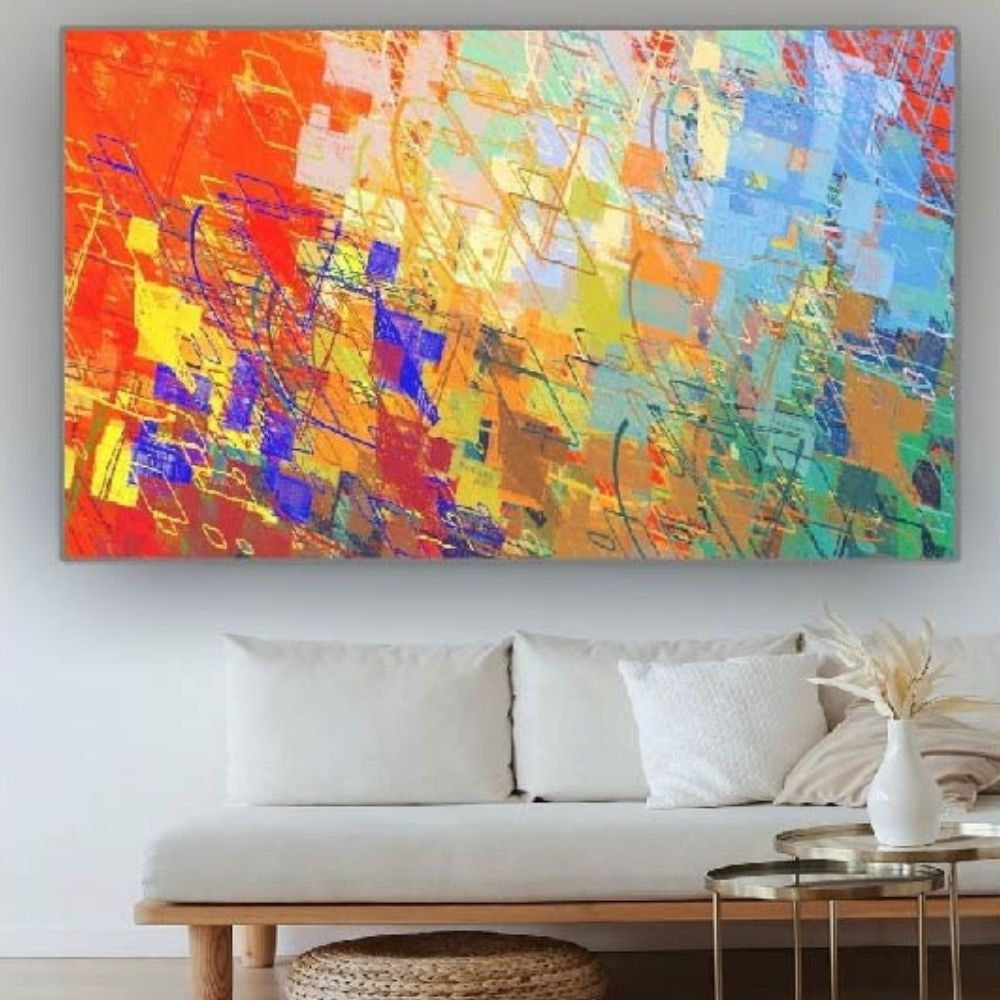 Cuadro en MDF tipo Marmol Abstract Line 120x180x5