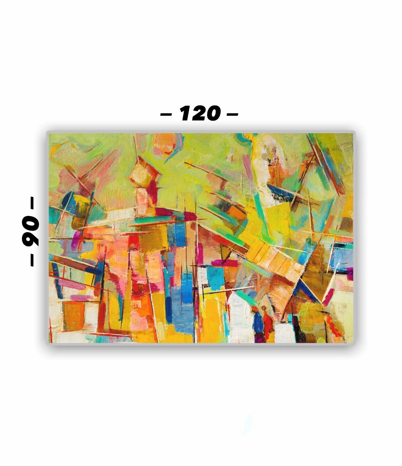 Cuadro en MDF tipo Marmol Abstract Green 90x120x5