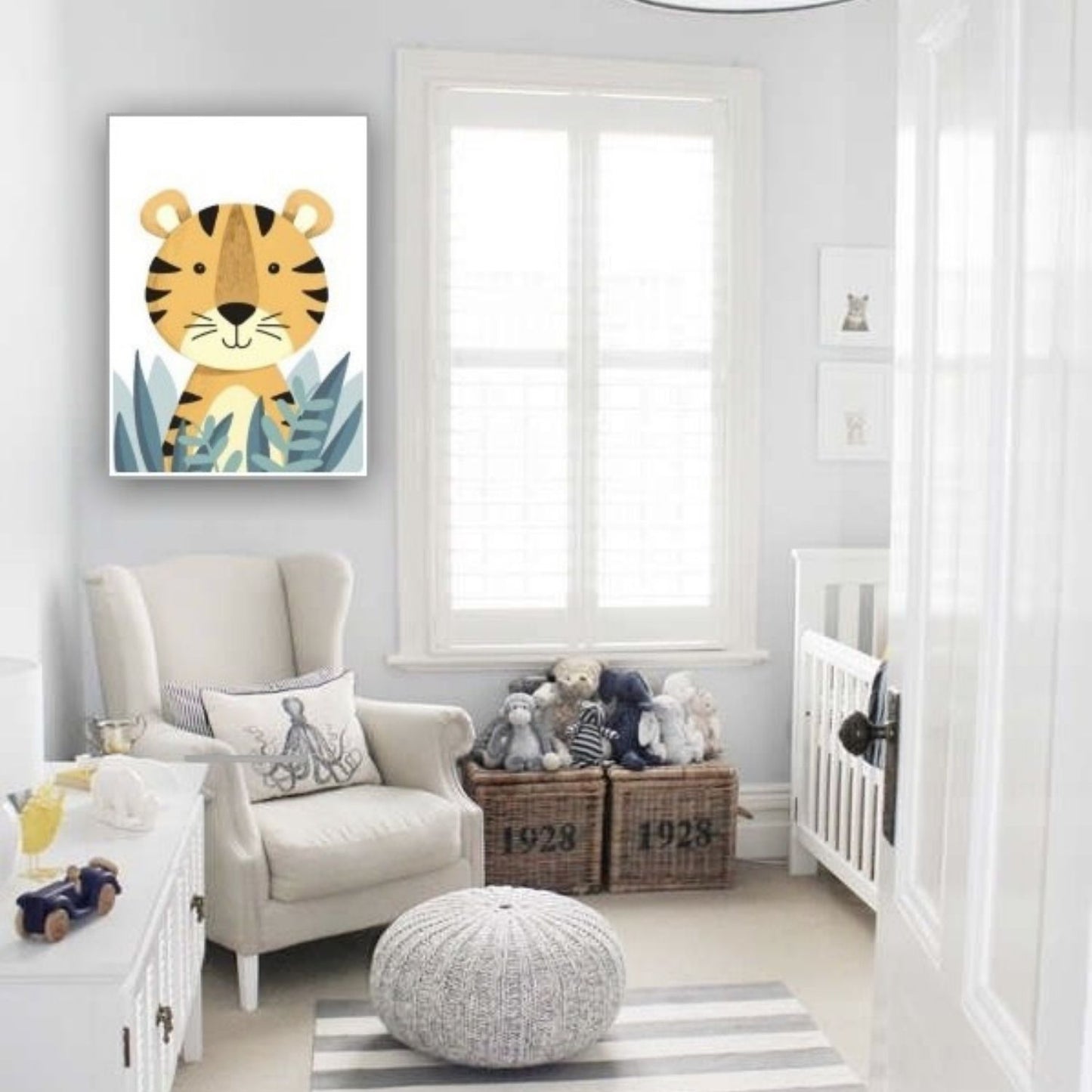 Cuadro en MDF tipo Marmol Tigre Kids 70x50x5