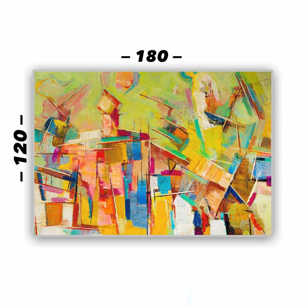 Cuadro en MDF tipo Marmol Abstract Green 120x180x5