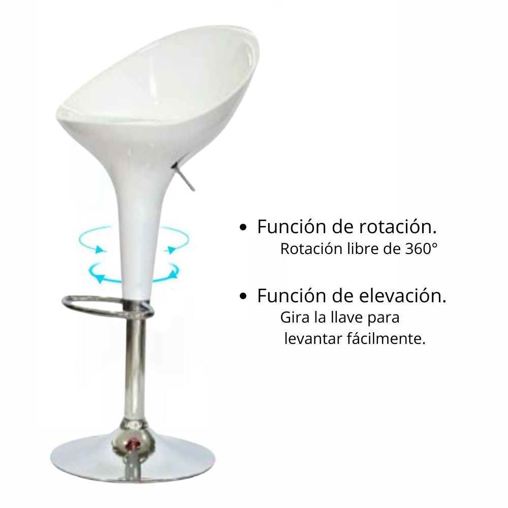 Set x2 Silla de Barra Arkor Blanco