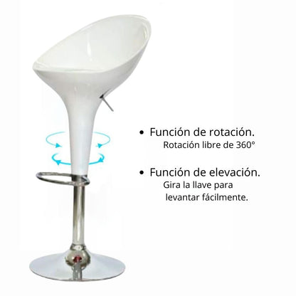 Set x2 Silla de Barra Arkor Blanco