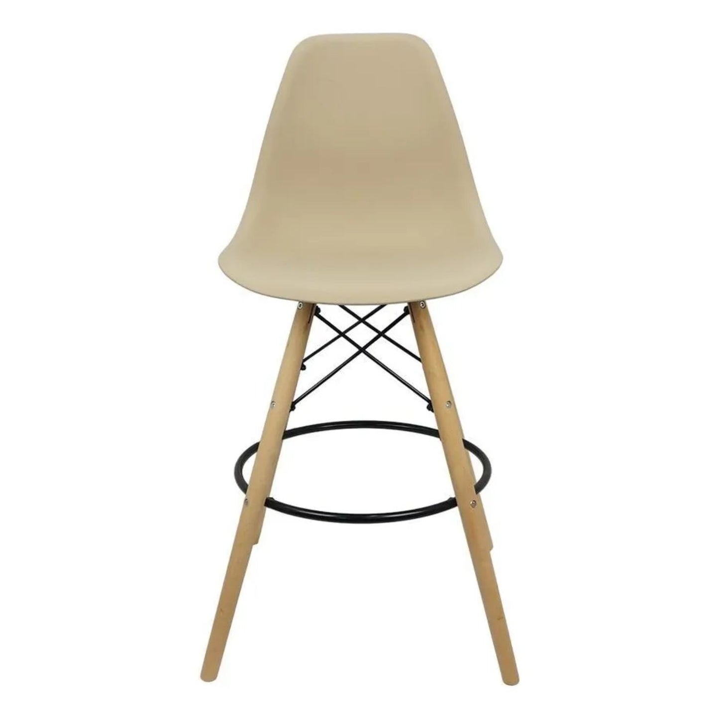 Set x2 Silla de Barra Eames Beige