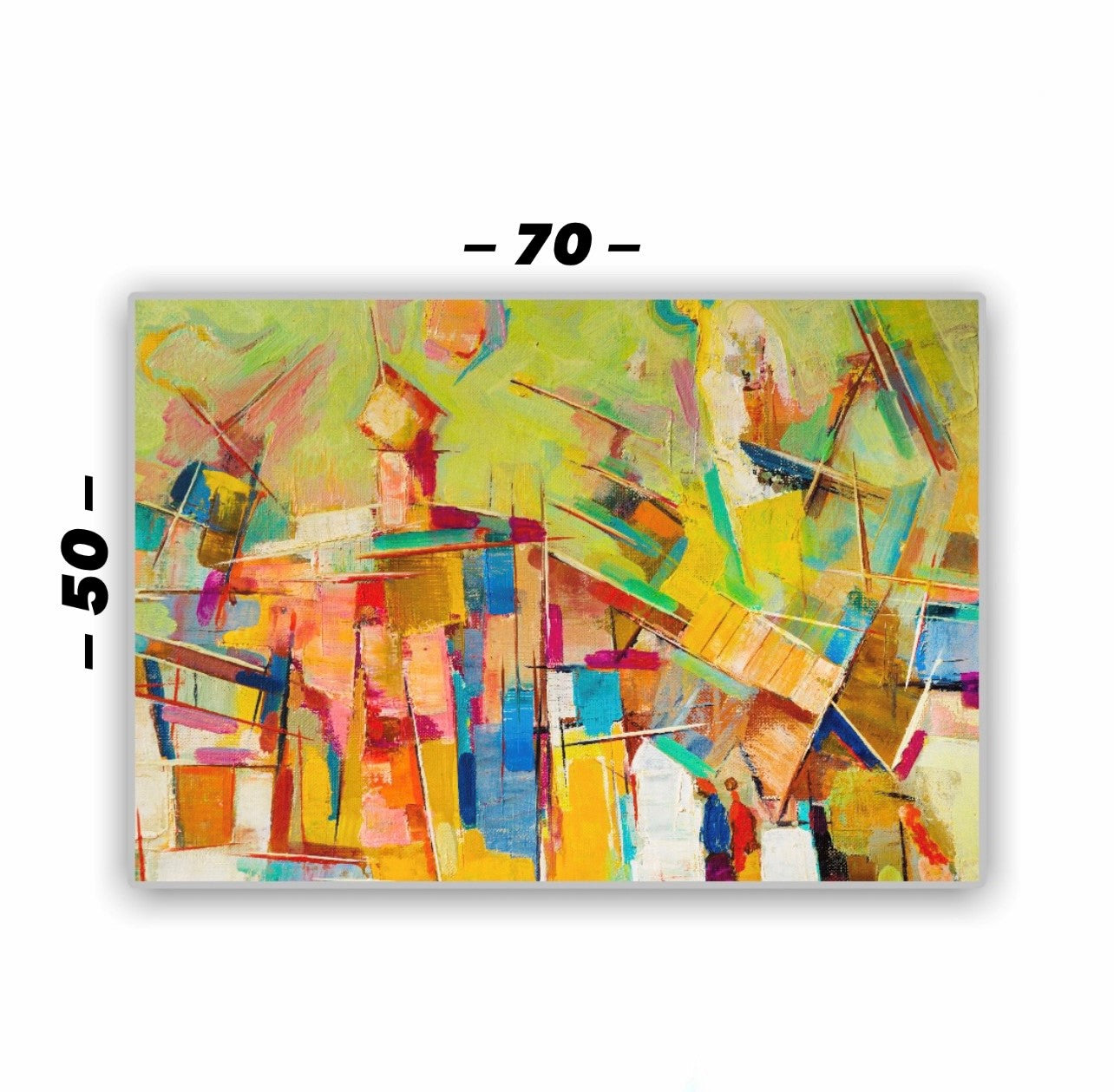 Cuadro en MDF tipo Marmol Abstract Green 50x70x5