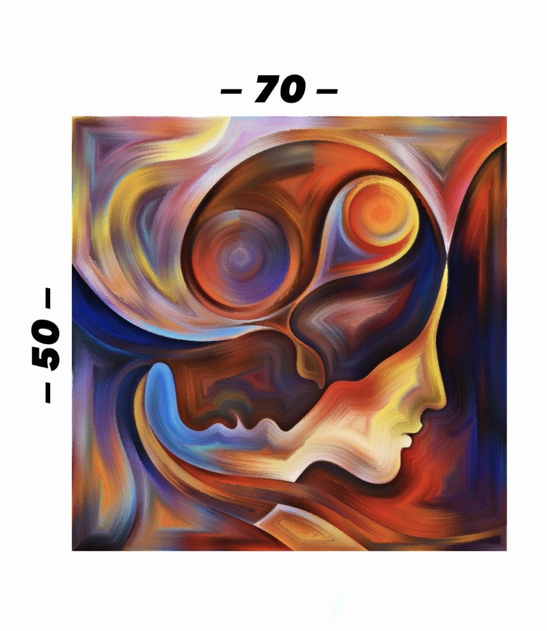 Cuadro en MDF tipo Marmol Face Paint-In 50x70x5