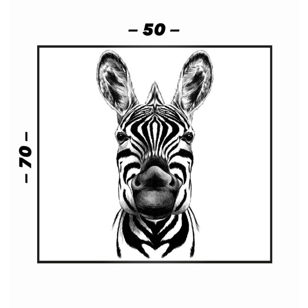 Cuadro en MDF tipo Marmol Zebra Cara White 70x50x5