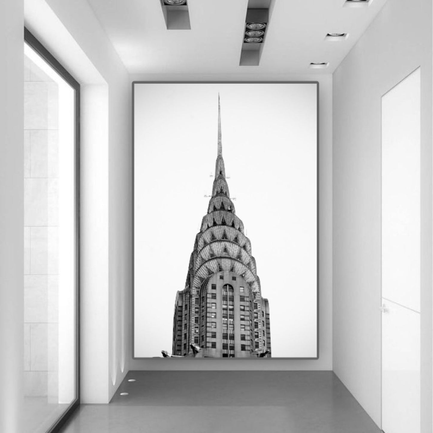 Cuadro en MDF tipo Marmol Empire State 180x120x5