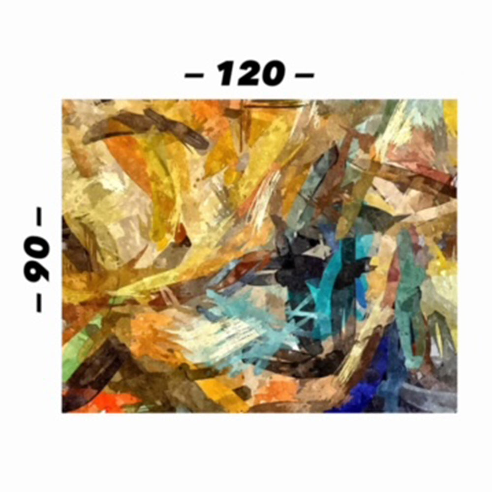 Cuadro en MDF tipo Marmol Gold Paint-In 90x120x5