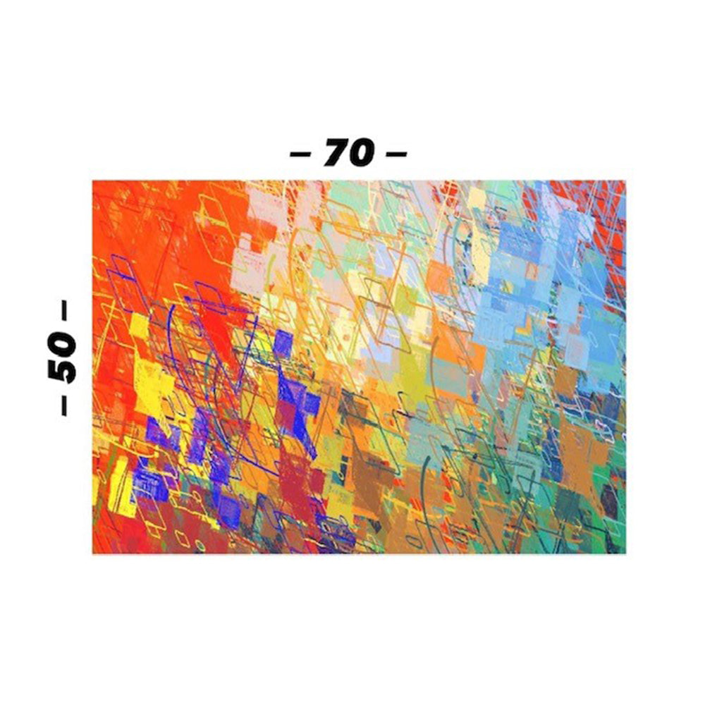 Cuadro en MDF tipo Marmol Abstract Line 50x70x5