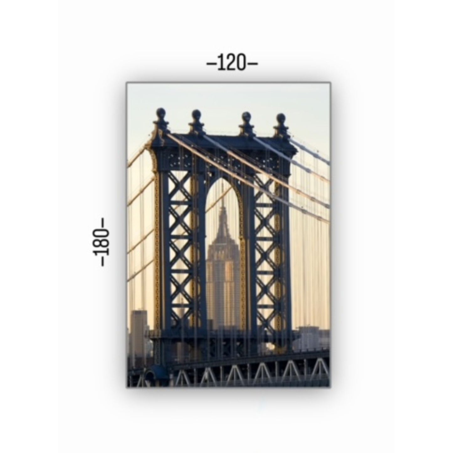 Cuadro en MDF tipo Marmol New York 180x120x5