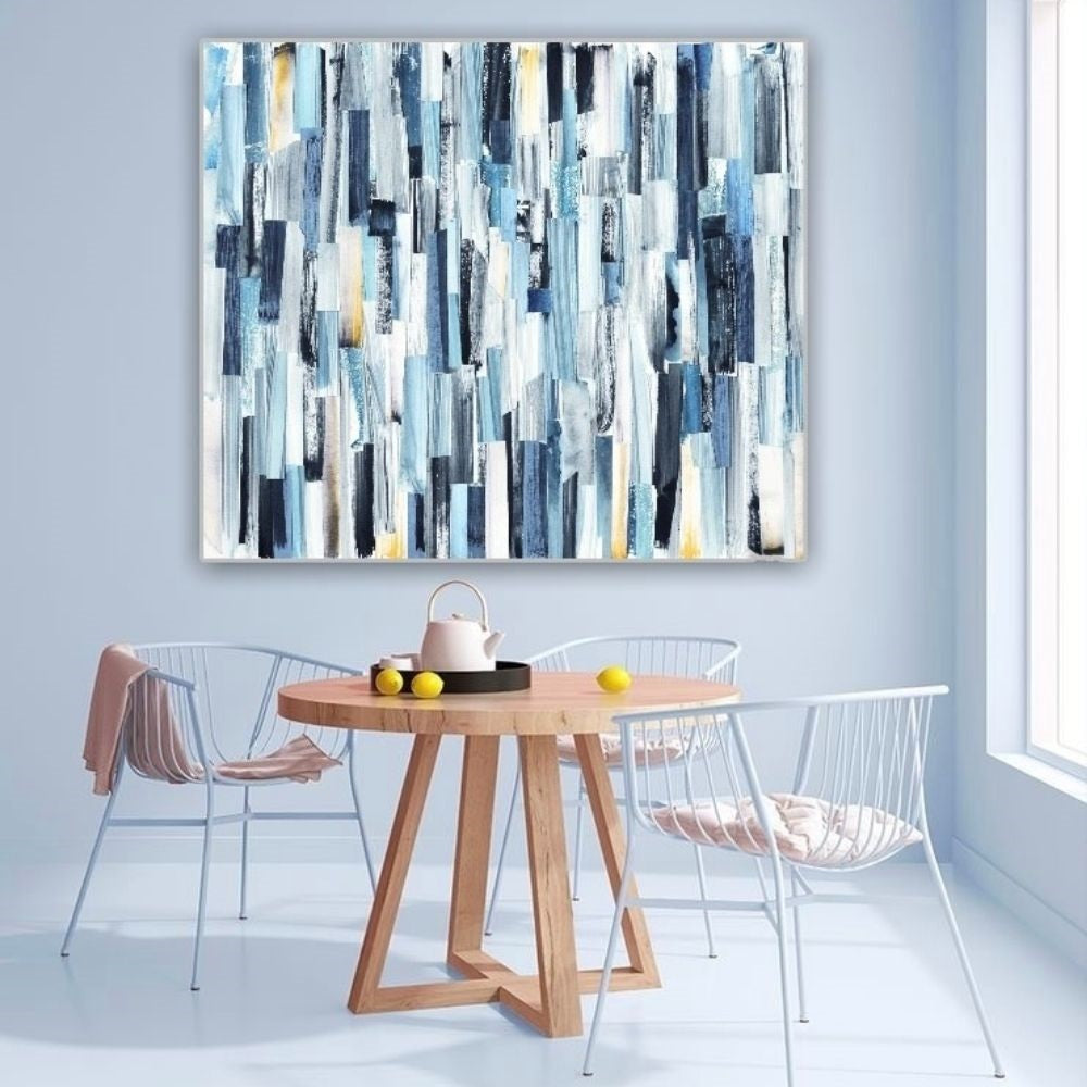 Cuadro en MDF tipo Marmol Blue Paint-In 120x180x5