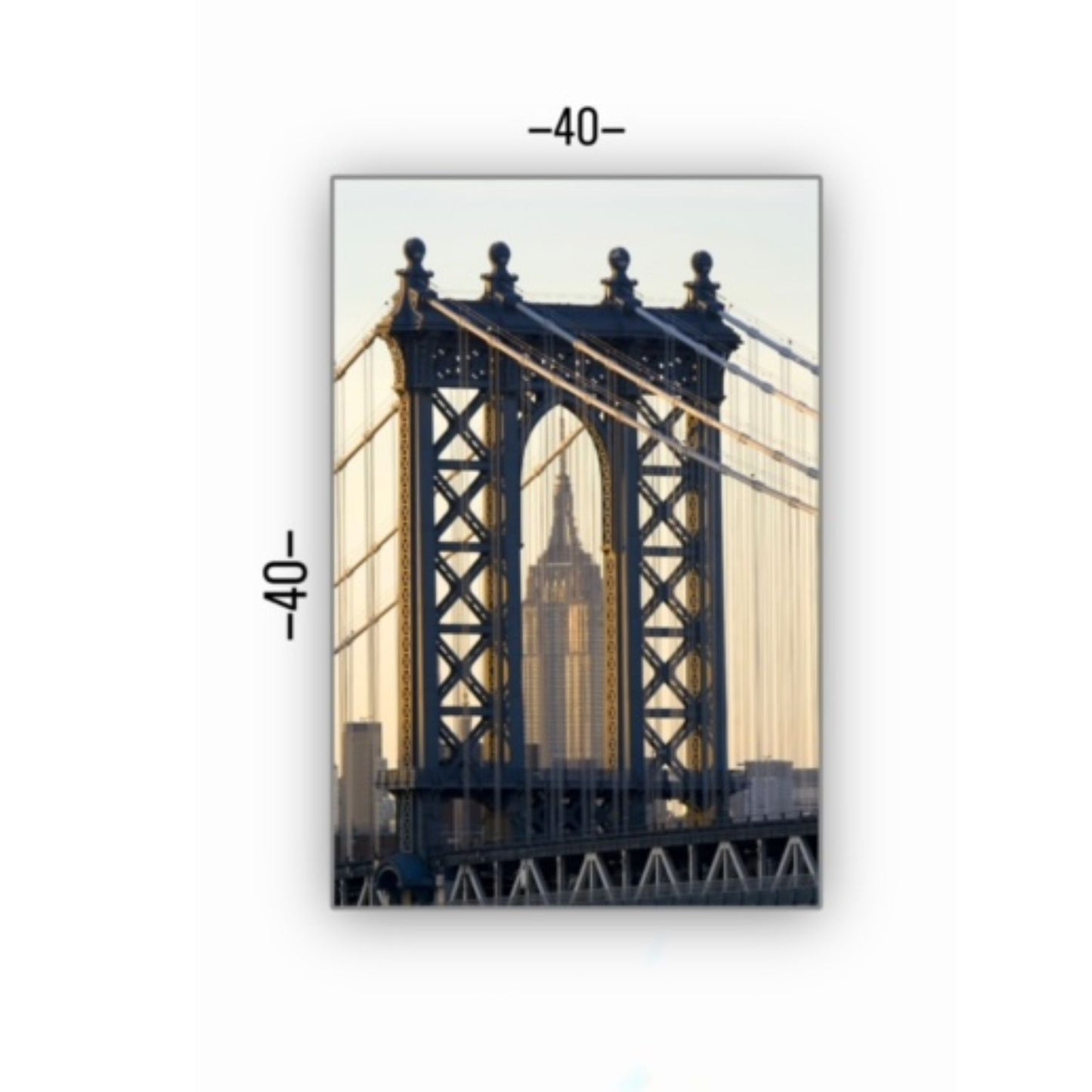 Cuadro en MDF tipo Marmol New York 40x40x5