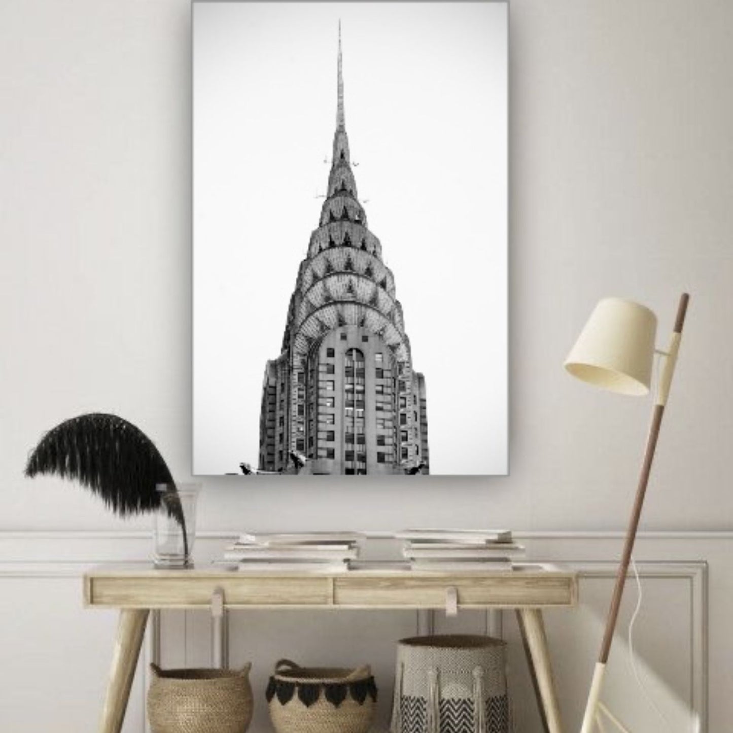 Cuadro en MDF tipo Marmol Empire State 70x50x5