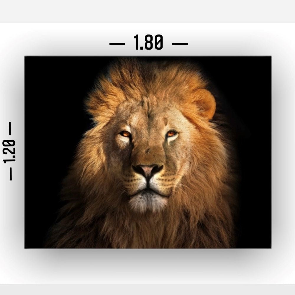 Cuadro en MDF tipo Marmol Cara Leon Rafe 120x180x5