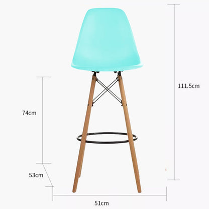 Set x2 Silla de Barra Eames Verde Menta