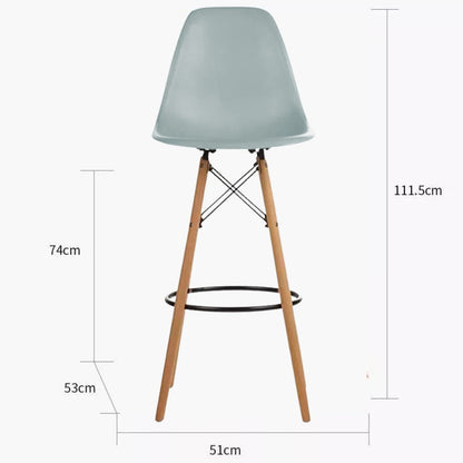 Set x2 Silla de Barra Eames Gris