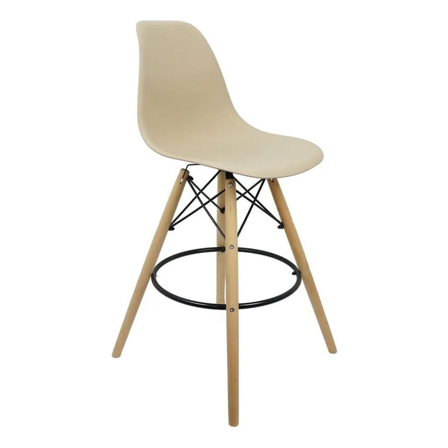 Set x2 Silla de Barra Eames Beige