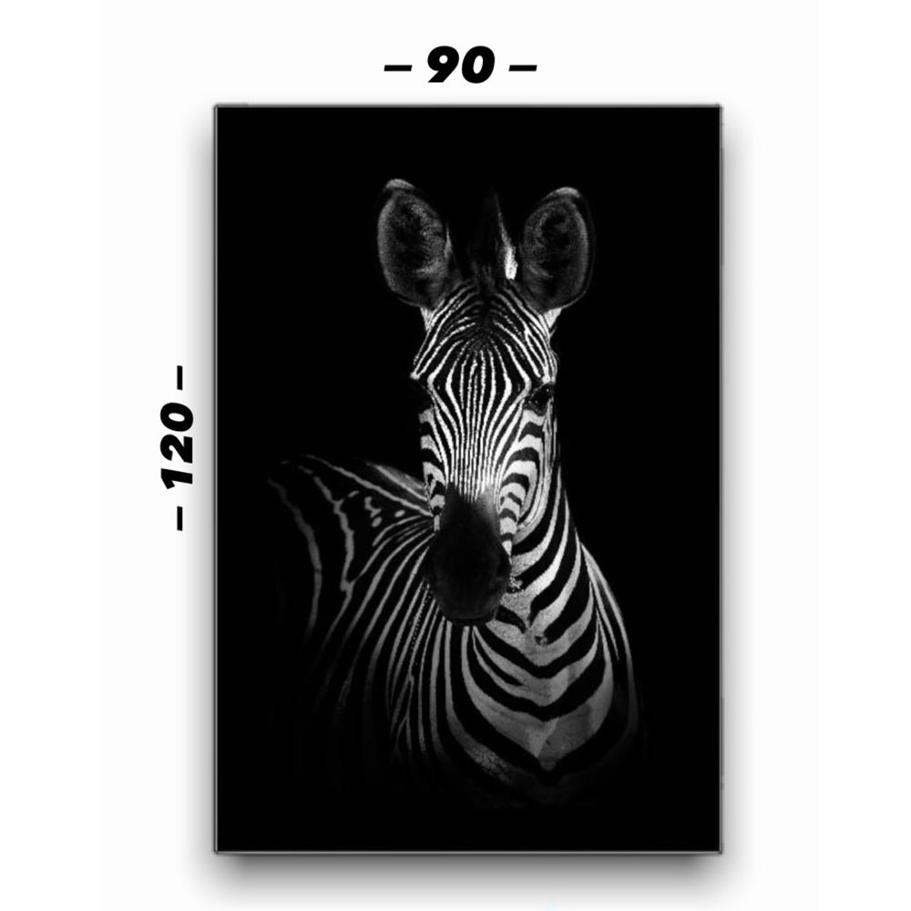 Cuadro en MDF tipo Marmol Zebra Black 120x90x5