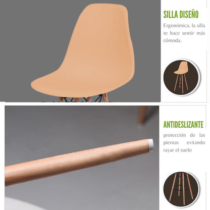Set x2 Silla de Barra Eames Mandarina