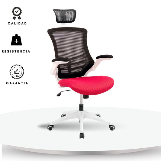 Silla De Oficina Lock Presidente Rojo Blanco