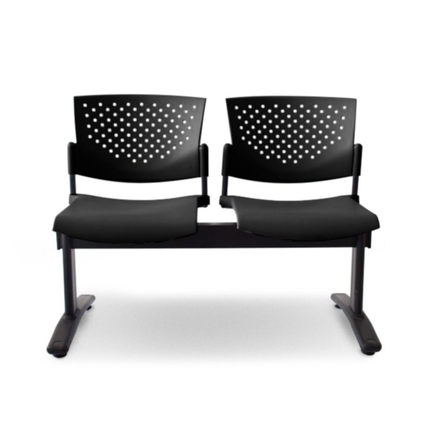 Silla Tandem 2 Puestos Base Negra FLY Negro