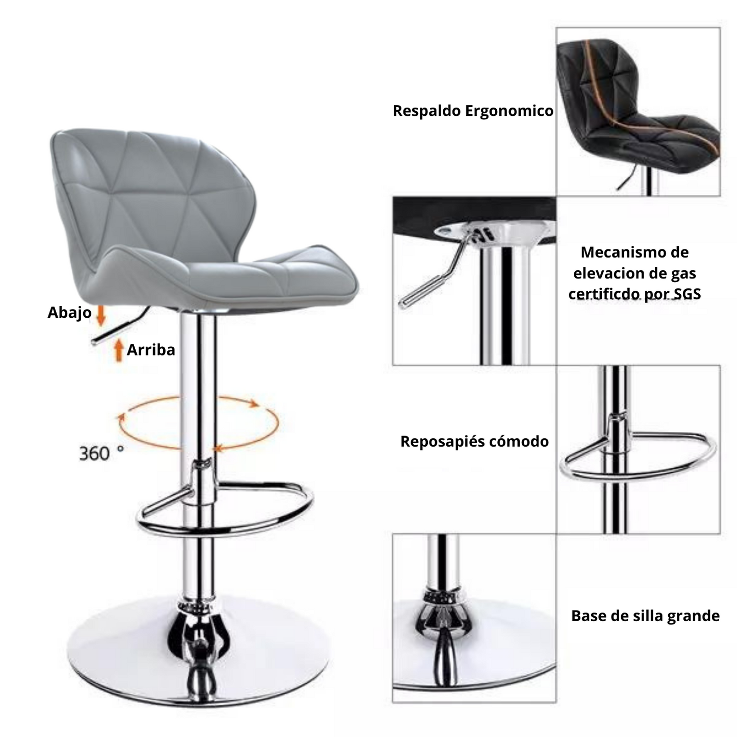 Silla de Barra Dais Gris