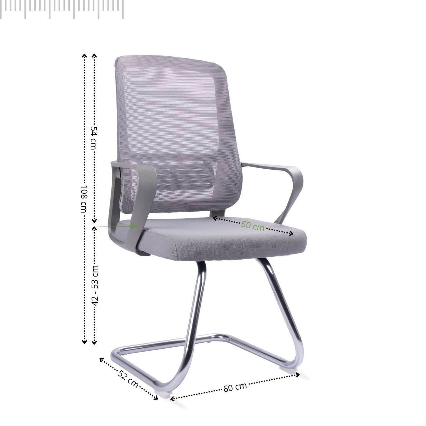 Silla De Oficina Karlo Interlocutora 100X60X50 Gris