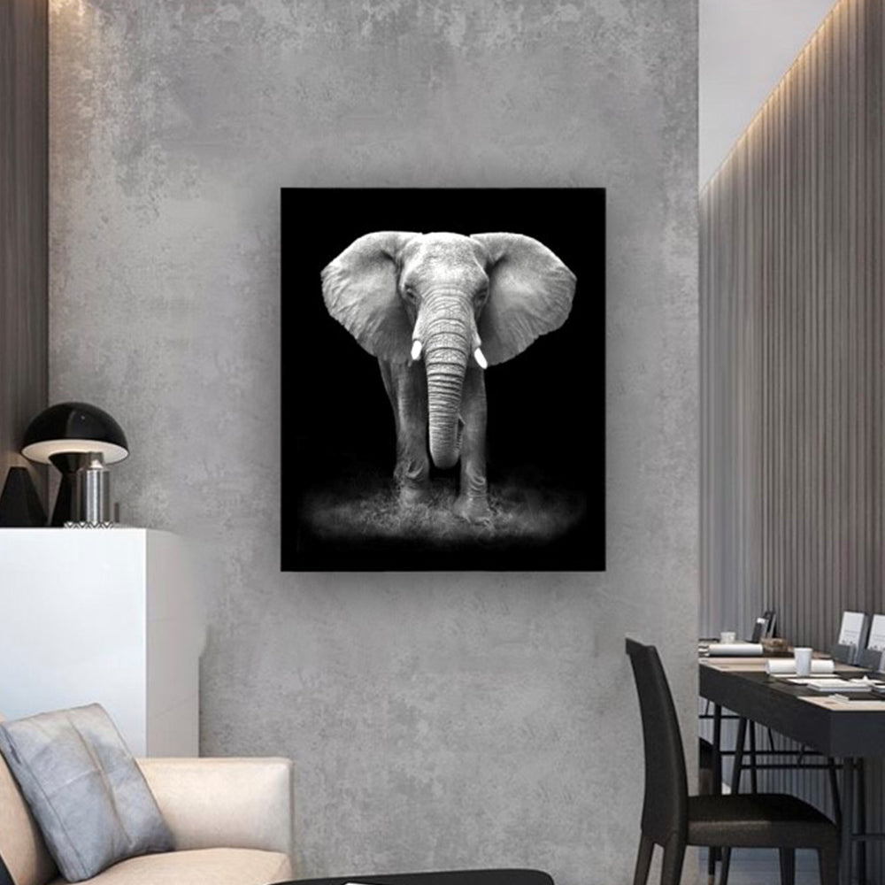 Cuadro en MDF tipo Marmol Elefante Black 120x90x5