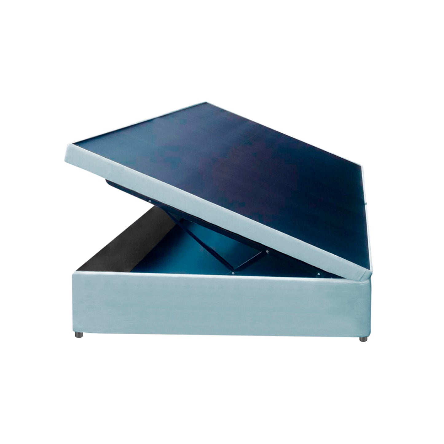 Base Cama Baul con Espaldar Semidoble Infantil Luna 120x190x120 azul cielo