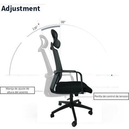 Silla De Oficina Ergonomica Gris