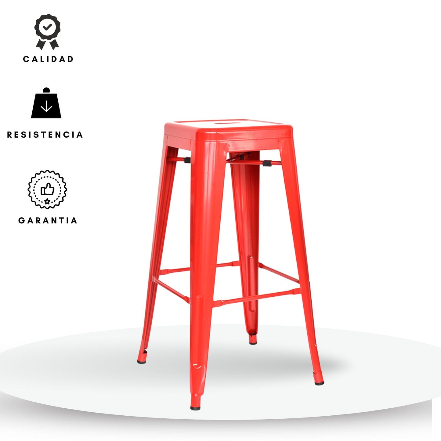 Silla de Barra True Rojo
