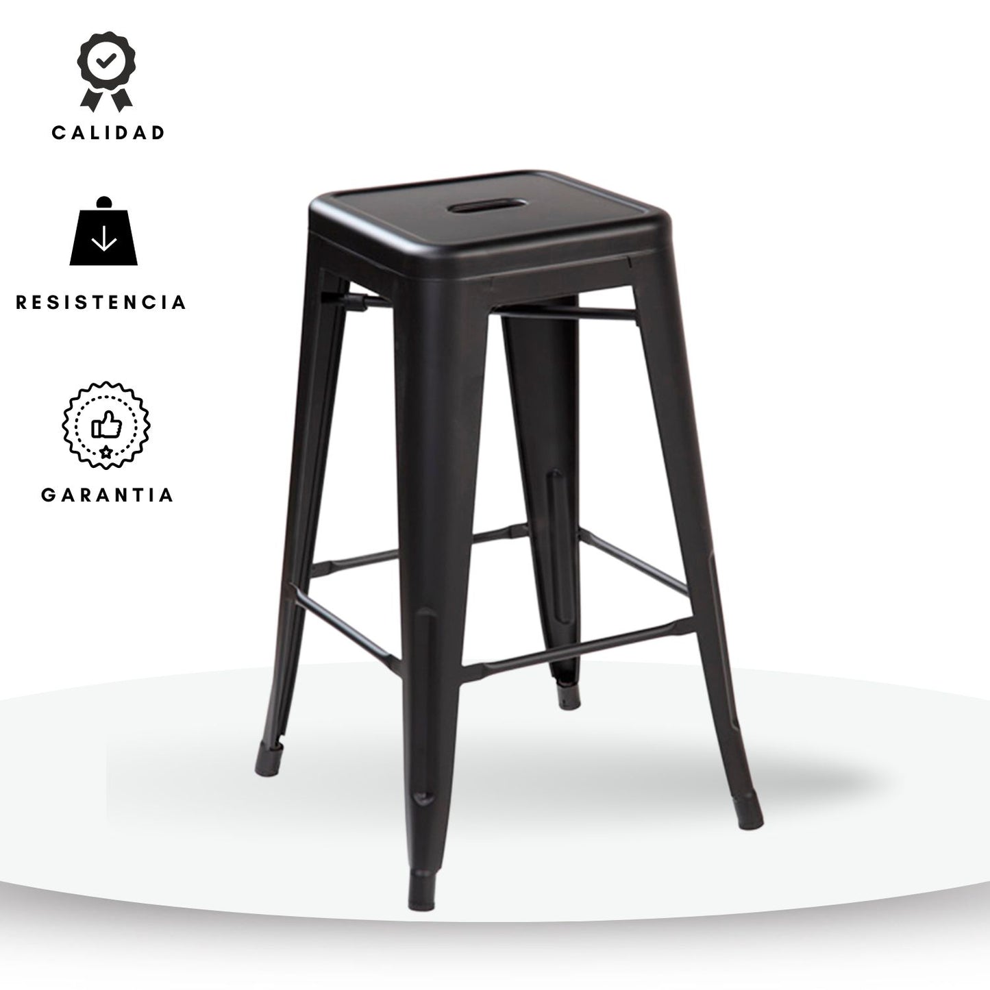 Silla de Barra True Negro