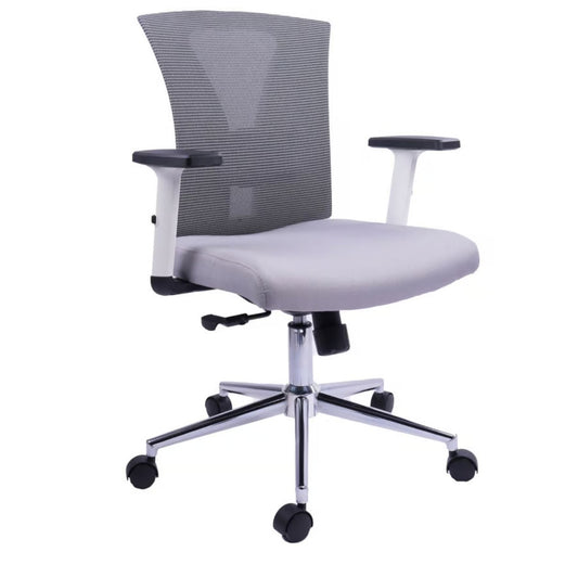 Silla De Oficina Turmanila Gerente Gris Blanca