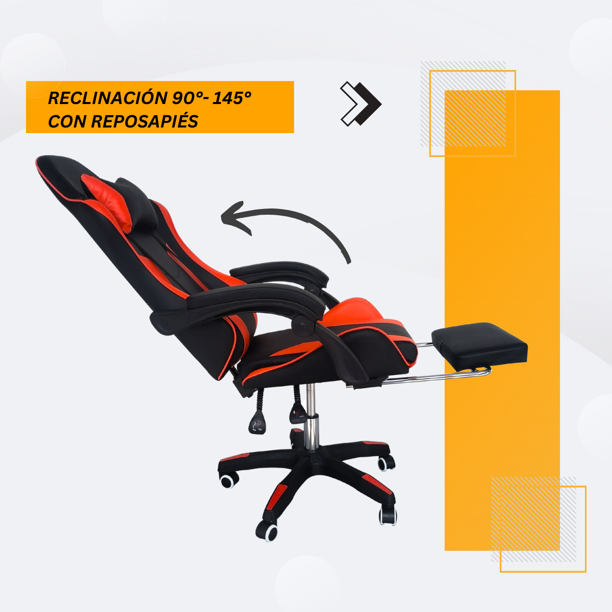 Silla Gamer Ergonomica Reclinable Kairo Azul