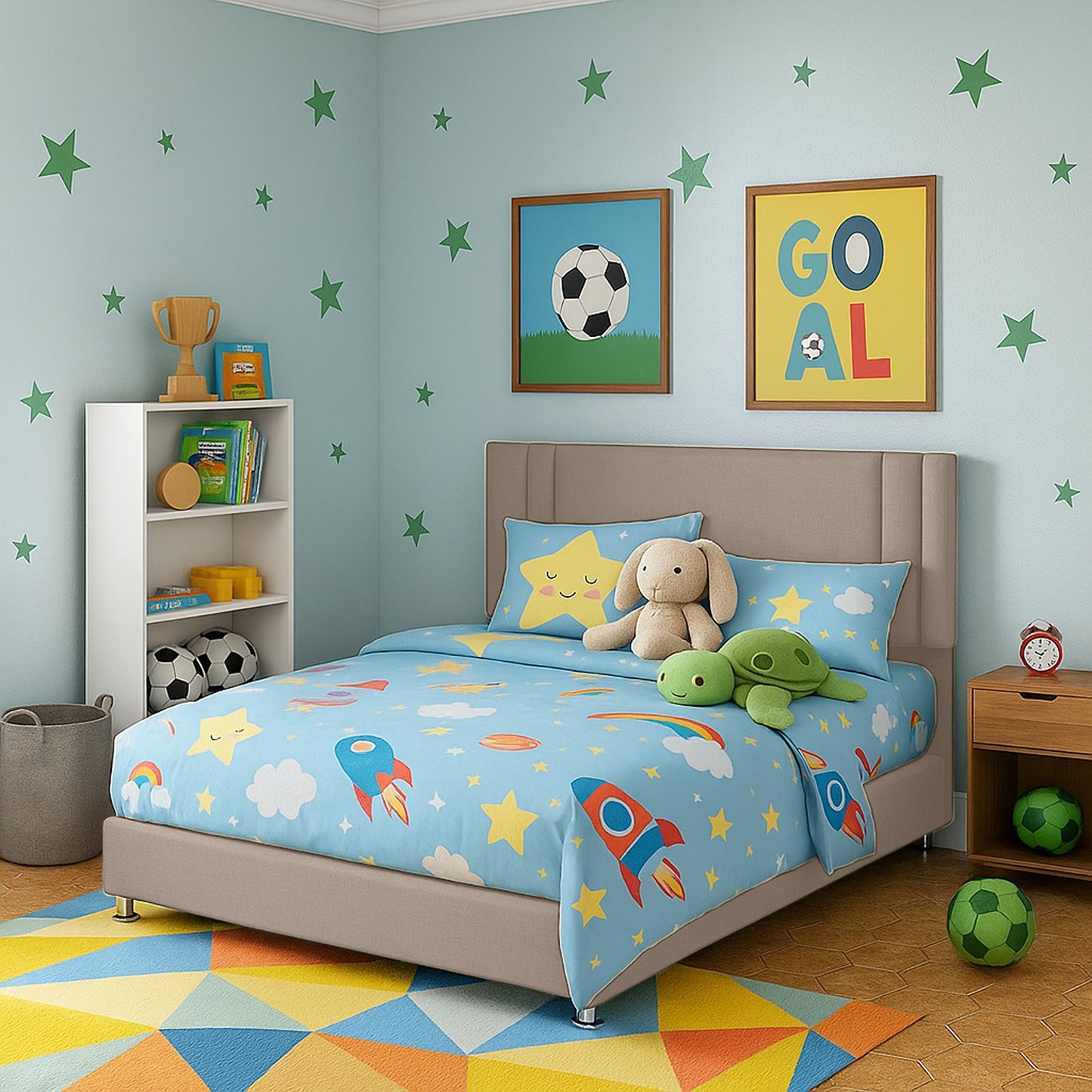 Base Cama Nido con Espaldar Sencillo Infantil Lupe taupe