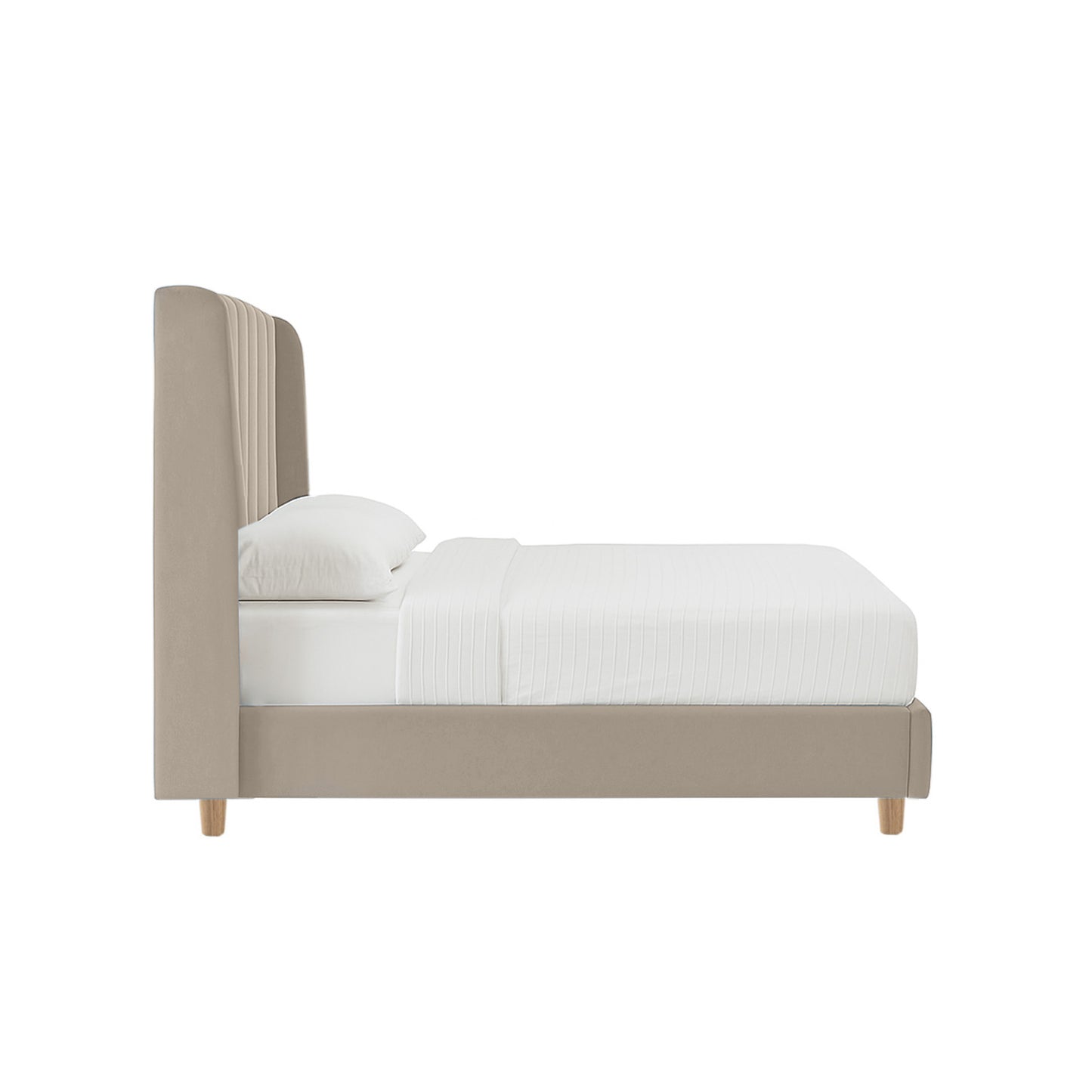 Base Cama con Espaldar Sencillo Infantil Bony 100x190x115 taupe
