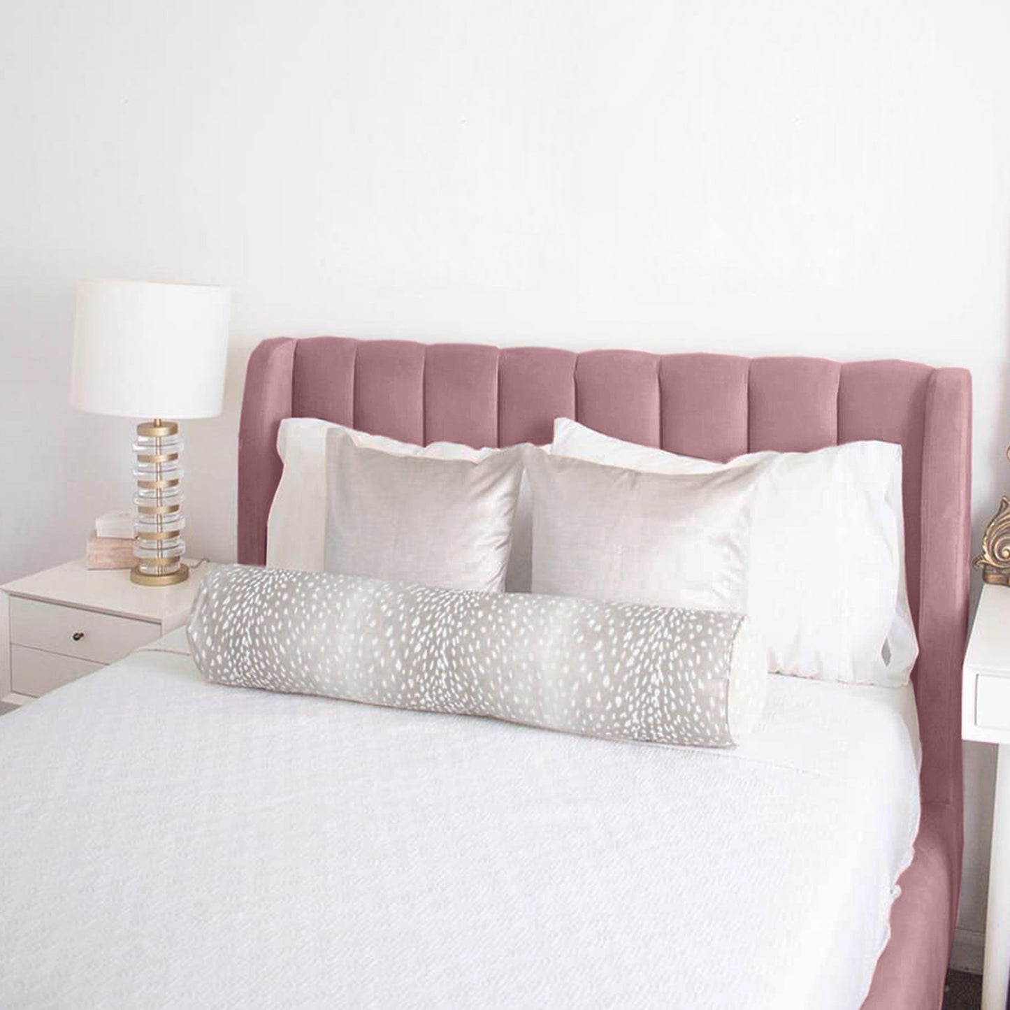 Base Cama con Espaldar Sencillo Infantil Bony 100x190x115 rosado