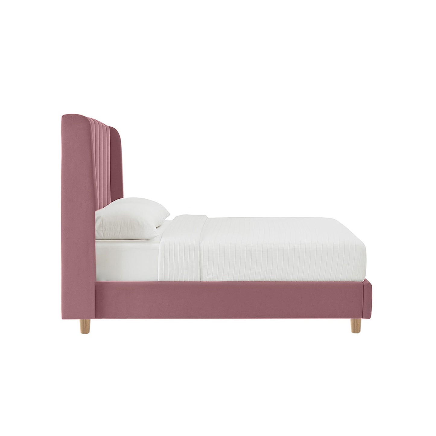 Base Cama con Espaldar Sencillo Infantil Bony 100x190x115 rosado