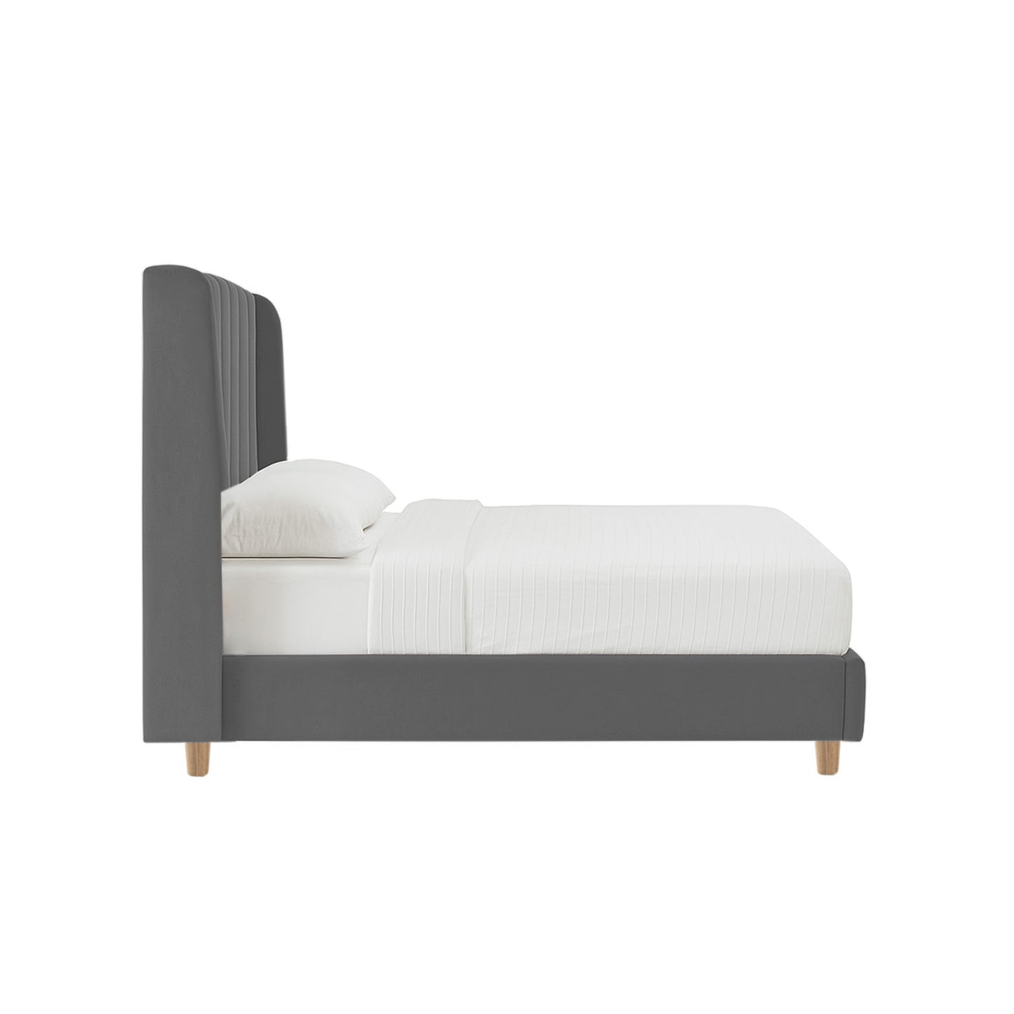 Base Cama con Espaldar Semidoble Infantil Bony 120x190x115 gris plomo